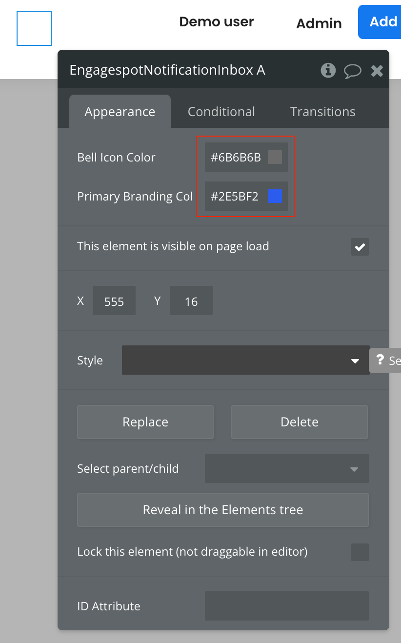 Customizing Engagespot Bubble Notification Component